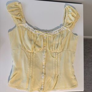 Hollister women’s off the shoulder pintuck blouse - Small